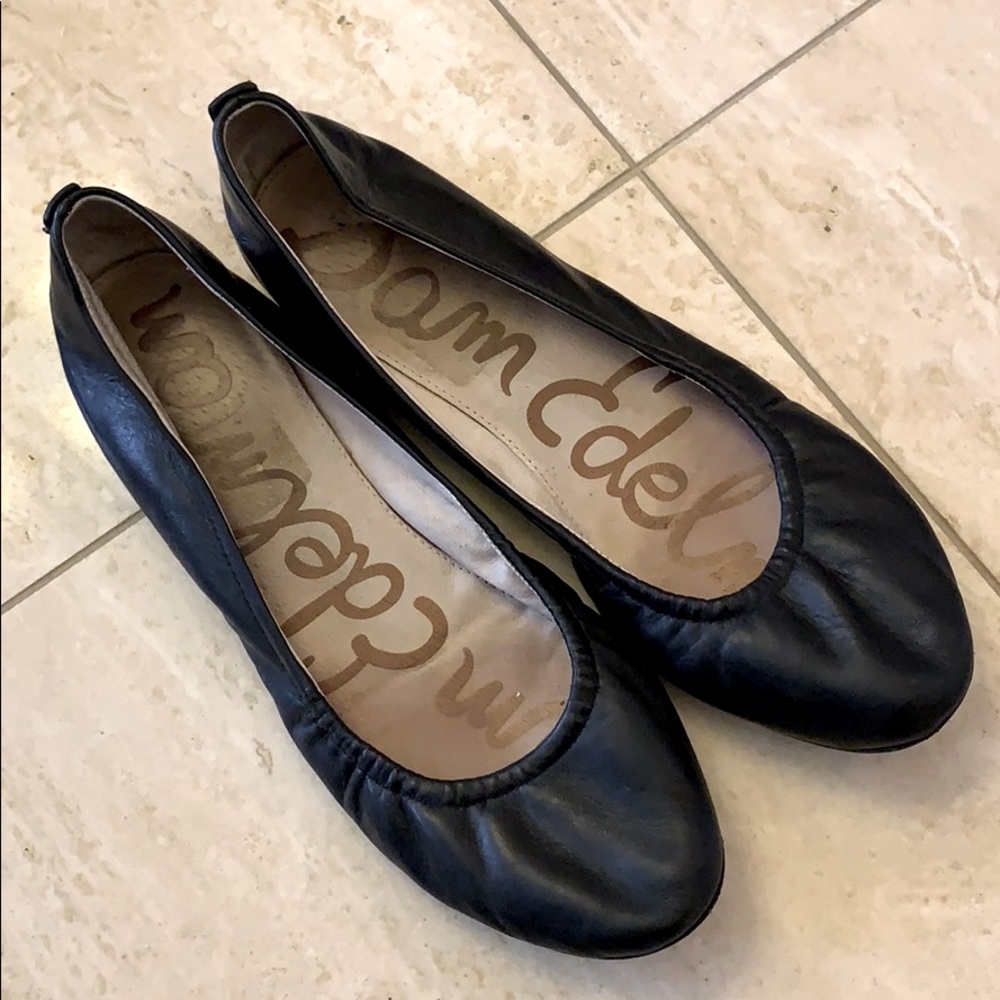 Sam Edelman black leather flats size 7.5